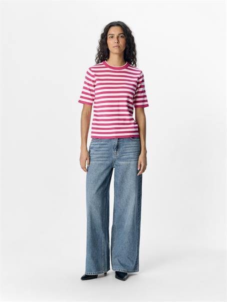 OBJESTER S/S NEW KNIT PULLOVER NOOS raspberry sorbet
