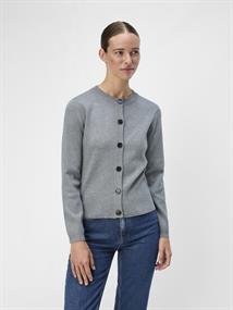 OBJESTER SLI L/S KNIT CARDIGAN NOOS medium grey melange