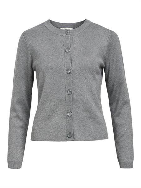 OBJESTER SLI L/S KNIT CARDIGAN NOOS medium grey melange
