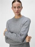 OBJFENYA RE L/S KNIT SHORT DRESS DIV medium grey melange