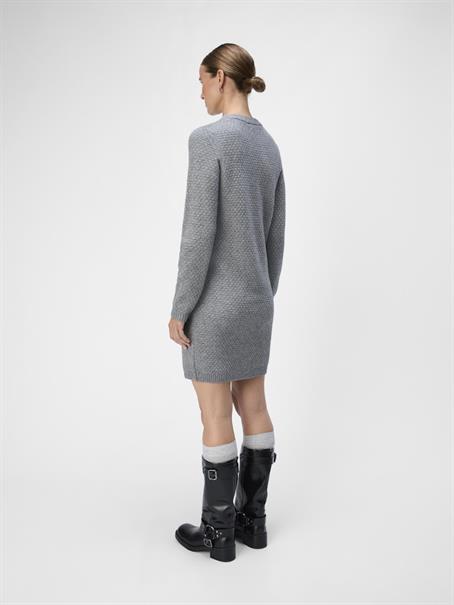 OBJFENYA RE L/S KNIT SHORT DRESS DIV medium grey melange