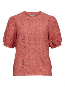 OBJFEODORA S/S TOP NOOS georgia peach
