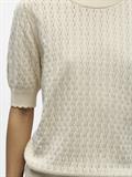 OBJFLAUNY S/S RE KNIT TOP 143 birch
