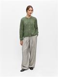 OBJFLORA RE LS KNIT BUTTON CARDIGAN NOOS bronze green