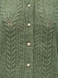 OBJFLORA RE LS KNIT BUTTON CARDIGAN NOOS bronze green