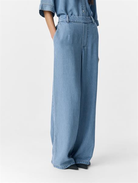 OBJFRAME LISA WIDE MW PANTS NOOS light blue denim
