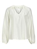 OBJHEIDI L/S LO V-NECK TOP NOOS cloud dancer