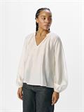 OBJHEIDI L/S LO V-NECK TOP NOOS cloud dancer