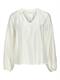OBJHEIDI L/S LO V-NECK TOP NOOS cloud dancer