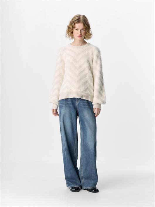 objhollow-l-s-re-knit-pullover-noos-white-sand