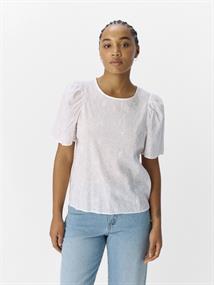 OBJILLY S/S RE O-NECK TOP 138 cloud dancer