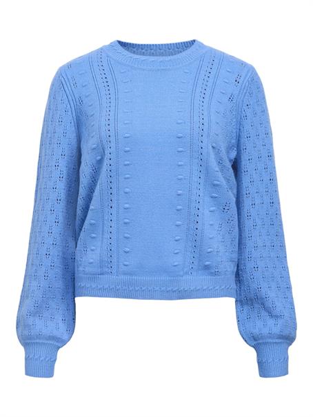 OBJINGE L/S RE O-NECK KNIT NOOS cornflower blue