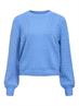 OBJINGE L/S RE O-NECK KNIT NOOS cornflower blue