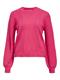 OBJINGE L/S RE O-NECK KNIT NOOS raspberry sorbet