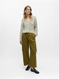 OBJINUK L/S LO KNIT PULLOVER 142 white sand
