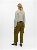 OBJINUK L/S LO KNIT PULLOVER 142 white sand