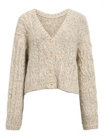OBJINUK L/S LO KNIT PULLOVER 142 white sand
