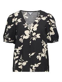 OBJJACIRA S/S V-NECK TOP NOOS black1