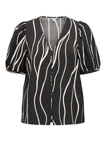 OBJJACIRA S/S V-NECK TOP NOOS black2