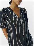 OBJJACIRA S/S V-NECK TOP NOOS black