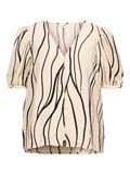 OBJJACIRA S/S V-NECK TOP NOOS sandshell