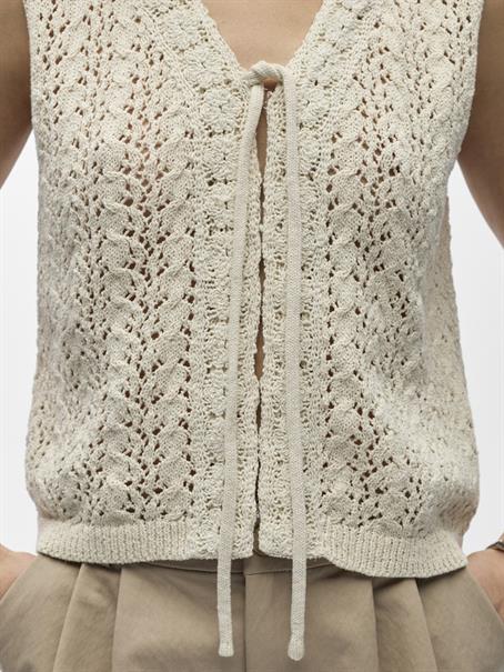 OBJJOLIN S/L RE KNIT TOP 144 birch