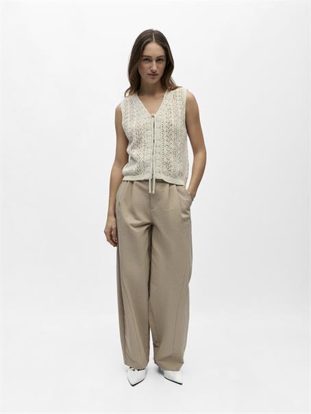 OBJJOLIN S/L RE KNIT TOP 144 birch