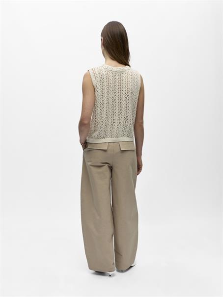OBJJOLIN S/L RE KNIT TOP 144 birch