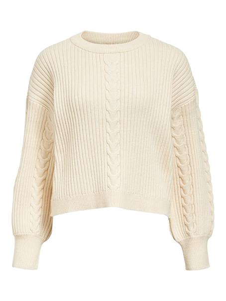 OBJJONY LO L/S KNIT PULLOVER 136 sandshell