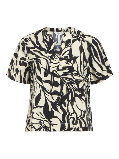 OBJKARINA S/S RE V-NECK TOP NOOS sandshell1