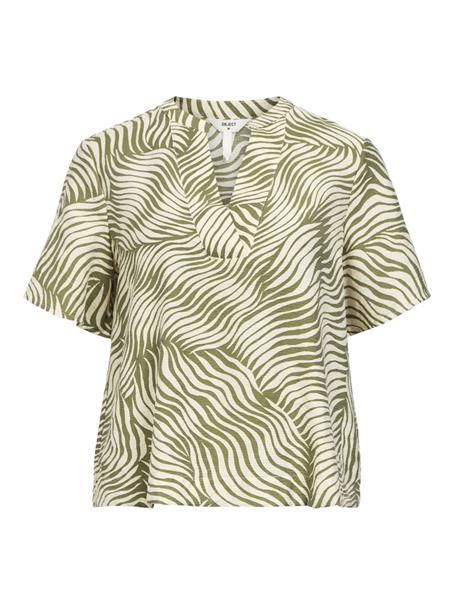 OBJKARINA S/S RE V-NECK TOP NOOS sandshell2