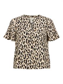 OBJKARINA S/S RE V-NECK TOP NOOS sandshell3