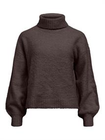OBJKIMIA L/S LO KNIT PULLOVER 141 seal brown