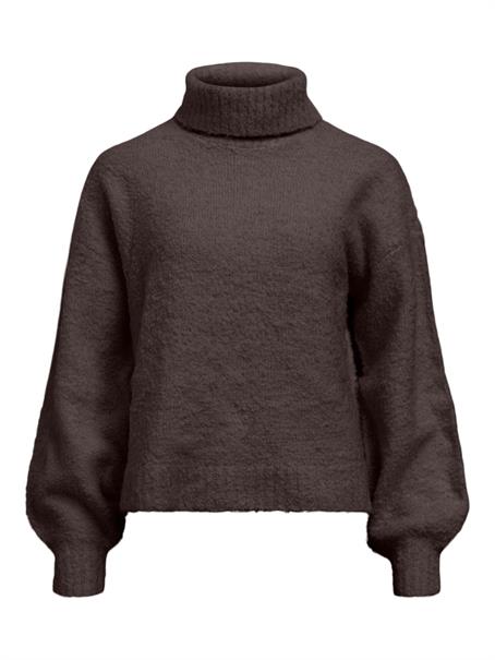 OBJKIMIA L/S LO KNIT PULLOVER 141 seal brown