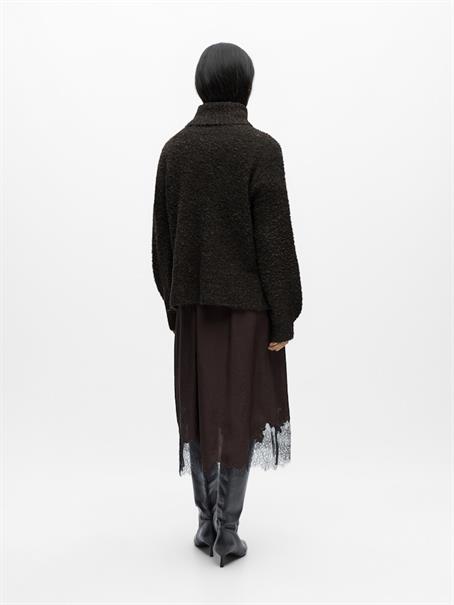 OBJKIMIA L/S LO KNIT PULLOVER 141 seal brown