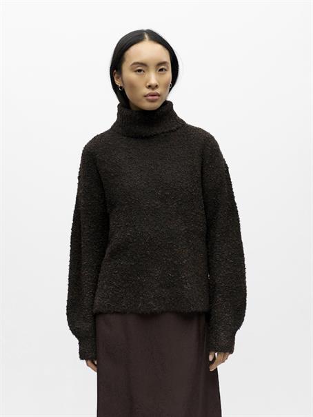 OBJKIMIA L/S LO KNIT PULLOVER 141 seal brown