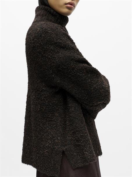 OBJKIMIA L/S LO KNIT PULLOVER 141 seal brown