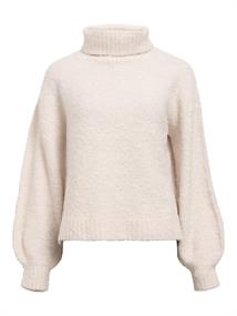 OBJKIMIA L/S LO KNIT PULLOVER 141 white sand