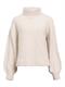 OBJKIMIA L/S LO KNIT PULLOVER 141 white sand