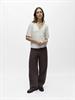 OBJLAILA 2/4 RE V-NECK TOP DIV cloud dancer