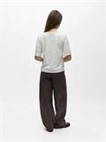 OBJLAILA 2/4 RE V-NECK TOP DIV cloud dancer