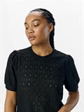 OBJLAILA S/S RE TOP NOOS black