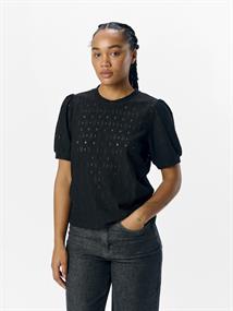 OBJLAILA S/S RE TOP NOOS black