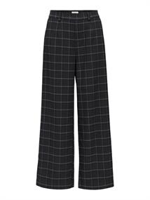 OBJLISA WIDE PANT AOP NOOS dark grey melange