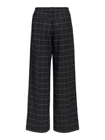OBJLISA WIDE PANT AOP NOOS dark grey melange