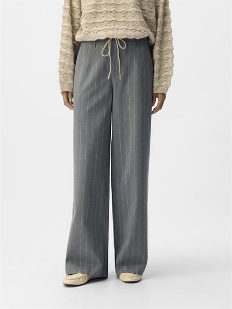 OBJLISA WIDE PANT AOP NOOS medium grey melange