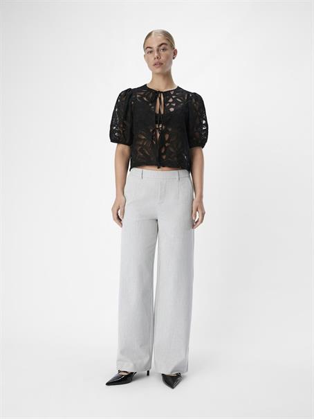 OBJLISA WIDE PANT NOOS light grey melange