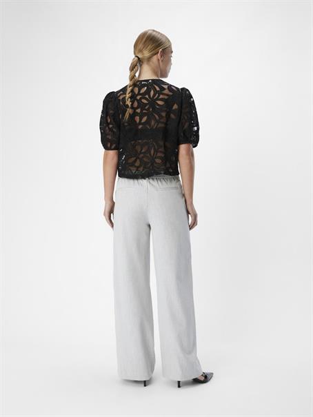 OBJLISA WIDE PANT NOOS light grey melange