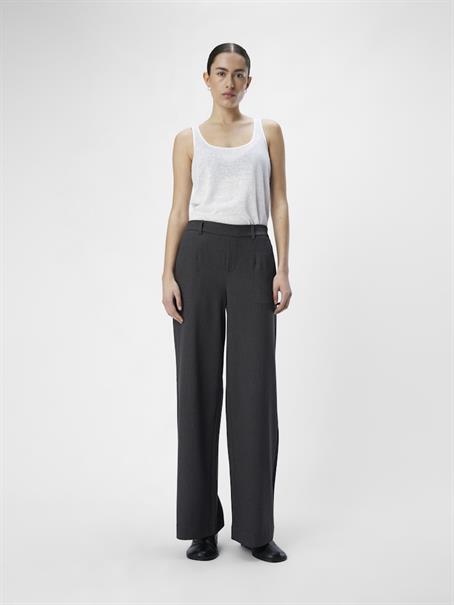 OBJLISA WIDE PANT NOOS medium grey melange