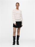 OBJLIVA L/S O-NECK KNIT PULLOVER NOOS cloud dancer